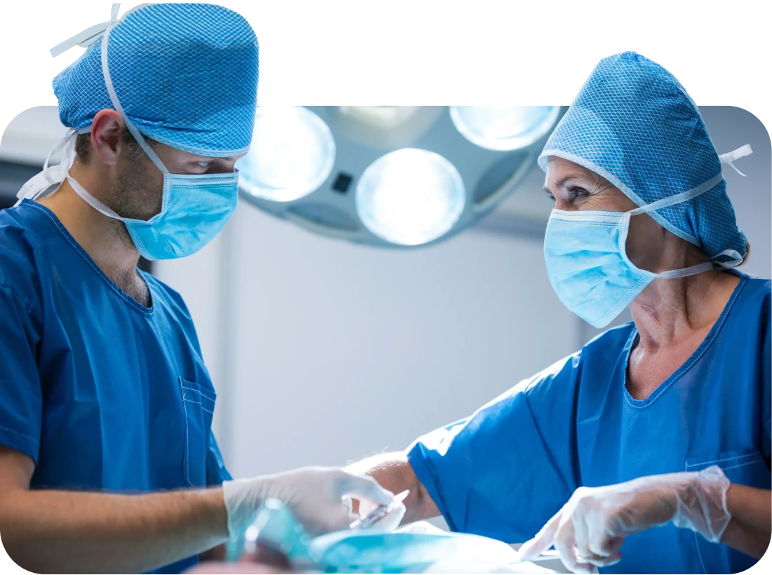Doctors in surgery